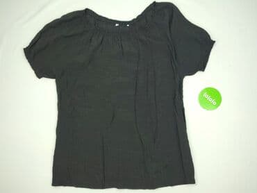 czarne bluzki z bufkami: Bluzka damska, rozmiar 4XL — 2