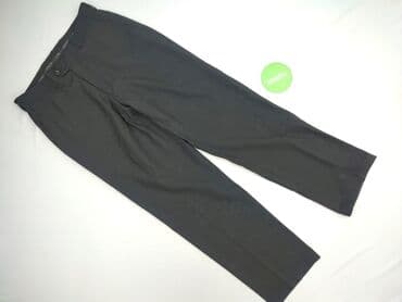 czarne spodnie z białą nitką: Spodnie materiałowe damskie, rozmiar XL — 3