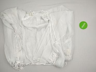 Stationery: Białe firanki z delikatnego tiulu/woalu, komplet z ozdobną koronką. - — 3