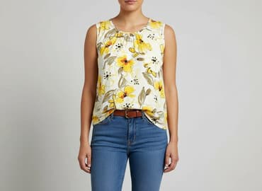 żółte bluzki z krótkim rękawem: Bluzka damska, rozmiar XL — 7