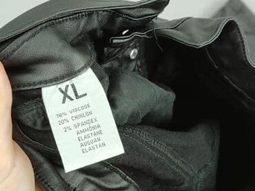 tanie jeansy rurki damskie: Re-Dress, Spodnie materiałowe damskie, rozmiar XL — 5