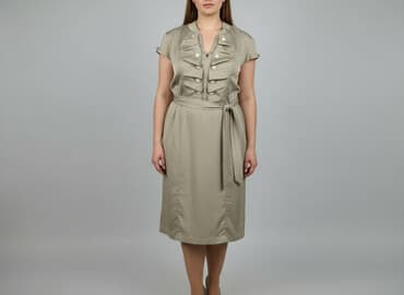 beżowy trencz i sukienka: Sukienka damska, rozmiar 4XL — 1