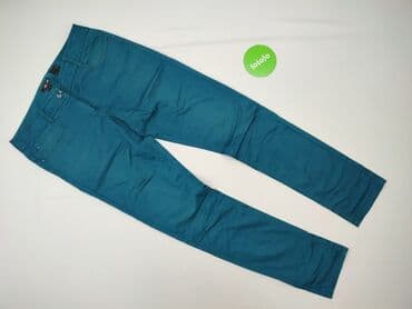 spodnie czerwone w kratę h m: H&M, Material trousers for women, size L — 2