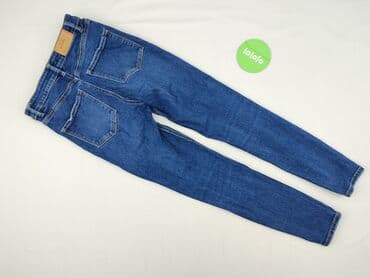 stradivarius woskowane spodnie z wysokim stanem: Stradivarius, Jeansy damskie, rozmiar M — 4