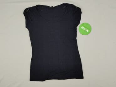 czarne t shirty damskie w serek: T-shirt damski, rozmiar S — 2