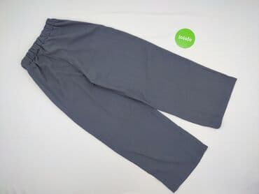 szare szerokie jeansy: Spodnie materiałowe damskie, rozmiar S — 3