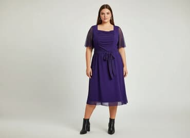 spódnice wieczorowa z tafty: Sukienka damska, rozmiar 6XL — 6