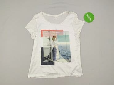 жіноча футболка m eu 38 візерунок принт колір білий: T-shirt damski, rozmiar S — 2