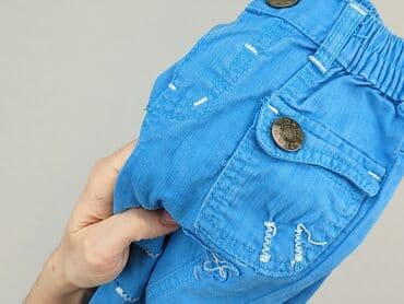 czarne spodnie woskowane: Baby material trousers, 1-3 months, 56-62 cm, condition - Very good — 4