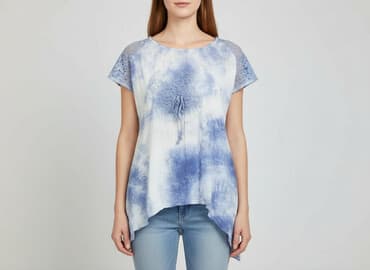 zafarbowana białe bluzki: Bluzka damska, rozmiar L — 5