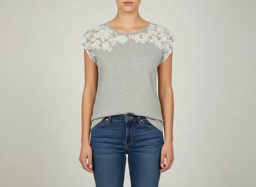 sweter piórkowy na drutach: Yessica, Bluzka damska, rozmiar M — 7