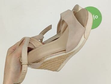 czarne sandały na koturnie born2be: Bershka, Sandały damskie, rozmiar 39 — 5