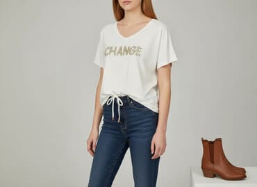 przerabianie koszulek: Women`s T-shirt, size One size — 1