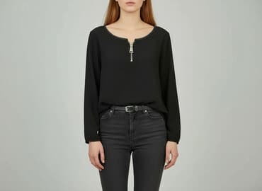 bluzki basic czarne: Bluzka damska, L — 7