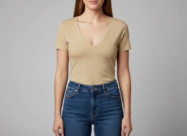 t shirty pod marynarkę: T-shirt damski, rozmiar S — 6