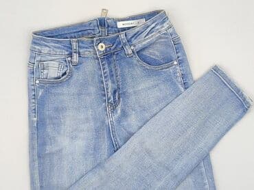 legginsy z wysokim stanem modelujące: Jeansy damskie, S — 1