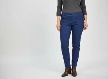 jeansy damskie ocieplane polarem: GREY WOLF, Spodnie materiałowe damskie, rozmiar XL — 7