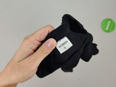 czarne t shirty damskie w serek: T-shirt damski, rozmiar L — 4