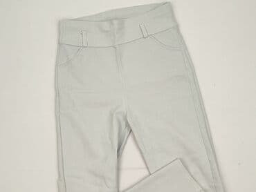 szare szerokie jeansy: Spodnie materiałowe damskie, rozmiar S — 1