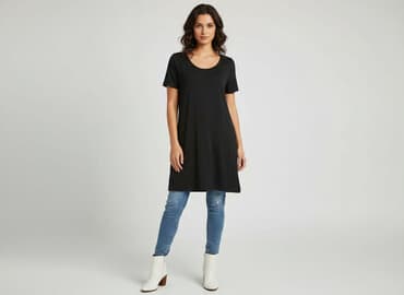 czarne luźne sukienki: Sukienka damska, rozmiar M — 5