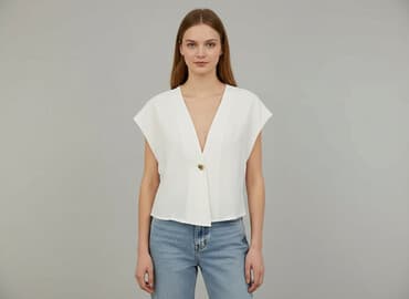 sukienki białe shein: Shein, Bluzka damska, rozmiar S — 6