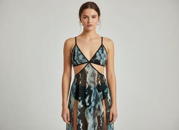 asymetryczna sukienka bershka: Bershka, Sukienka damska, rozmiar L — 1