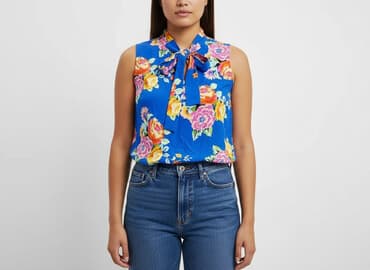 new yorker koszulka z kwiatkiem: New Look, Bluzka damska, XL — 7