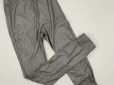 legginsy czarne woskowane: Gina Tricot, Legginsy Ze skóry ekologicznej damskie, rozmiar S — 1