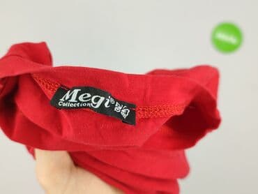 czerwona bluzki z bufkami: MEGI, Bluzka damska, S — 4