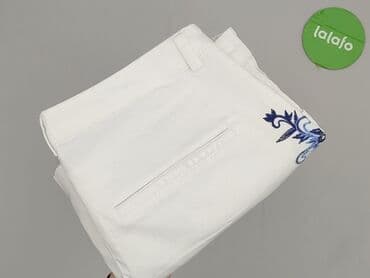 białe krótkie spodenki jeansowe: H&M, Szorty damskie, rozmiar M — 5