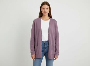 sweter na guziki: Kardigan damski, rozmiar S — 5