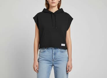 bluzy poliester: H&M, Bluza z kapturem damska, rozmiar S — 7