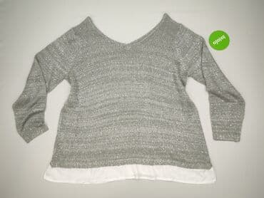 sweter w paski z serduszkiem: Sweter damski, 4XL — 2