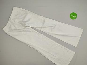 destroy jeans: H&M Basic, Material trousers for women, size M — 3