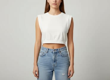 crop top spódnice: Top damski, rozmiar S — 1