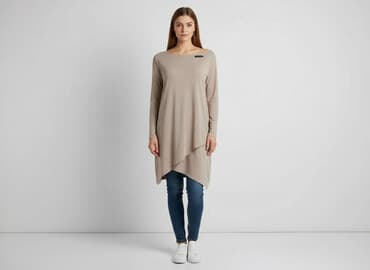 sukienki beżowe midi: Sukienka damska, rozmiar S — 6