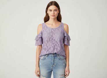 top z odkrytymi ramionami stradivarius: Beloved, Bluzka damska, rozmiar S — 6