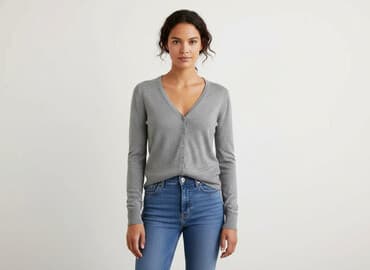 sweter w warkoczowy splot h m: H&M, Kardigan damski, rozmiar M — 6