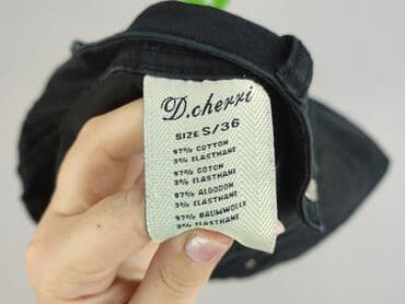 czarne spodnie z białą nitką: Jeansy damskie, rozmiar S — 6