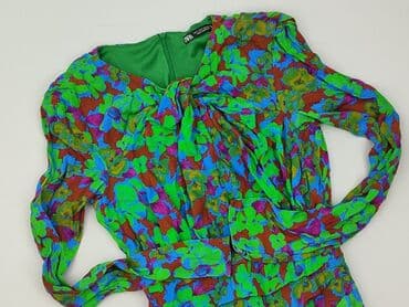 zara sukienka w kwiaty z bufiastymi rękawami: Zara, Women`s dress, size S — 1