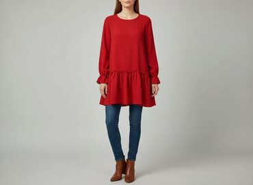 satynowe sukienki mini: Tunika damska, rozmiar S — 6