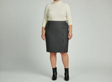 plisowane spódnice szara: Spódnica damska, rozmiar XL — 5