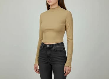 bluzki z dekoltem bershka: Bershka, Top damski, rozmiar S — 8