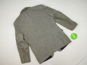 jaka koszula do szarej marynarki: Męska marynarka wełniana w odcieniu szaro-zielonym z delikatnym — 3