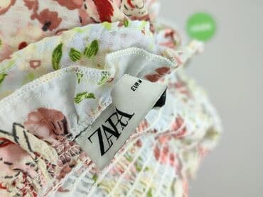 zara sukienka w kwiaty z bufiastymi rękawami: Zara, Women`s dress, size M — 7