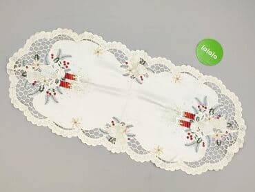 Tekstylia: Obrus 90 x 40, kolor - Beżowy, stan - Idealny — 2