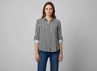 koszula wiya w paski: Koszula damska, rozmiar M — 6