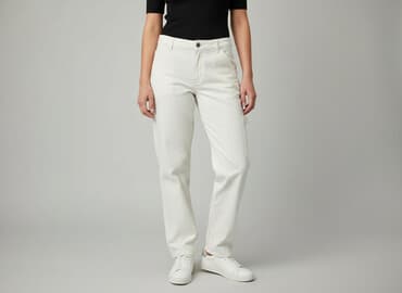 stradivarius spodnie cargo czarne: H&M, Spodnie materiałowe damskie, rozmiar M — 1