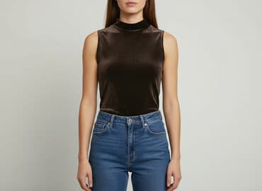 welurowa koszulka: Top damski, rozmiar L — 1