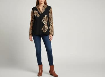 sweter panterka: Bluzka damska, rozmiar L — 5